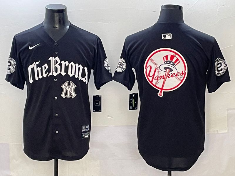 Men 2025 New York Yankees Blank Black Five generations Joint Name Nike MLB Jersey style 30->new york yankees->MLB Jersey
